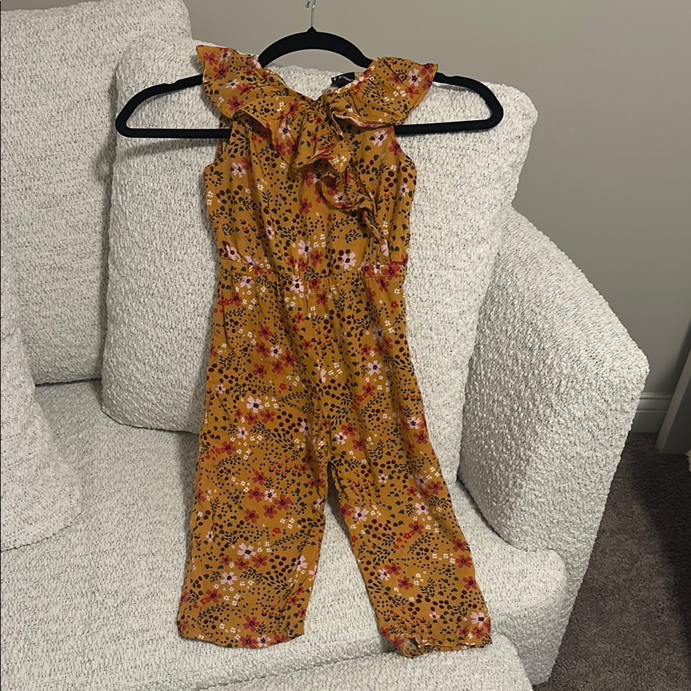 Art Class Yellow Floral Jumpsuit